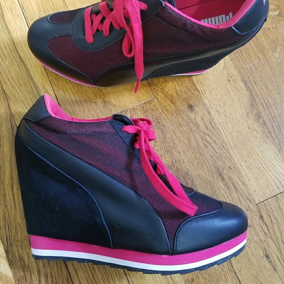 puma madeira wedge sneakers